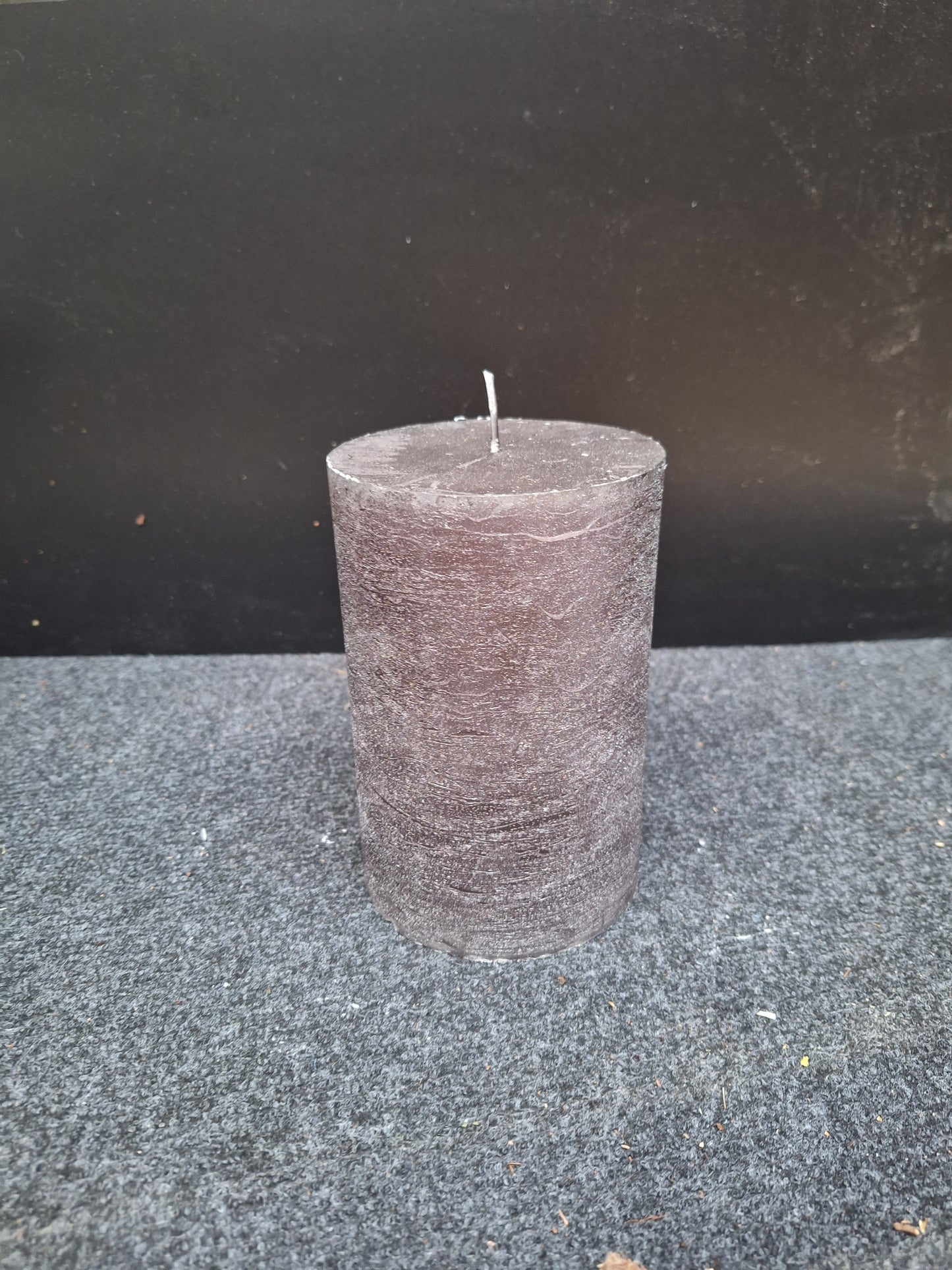 BB031115510 Kerze 10x15cm metallic dunkel grau
