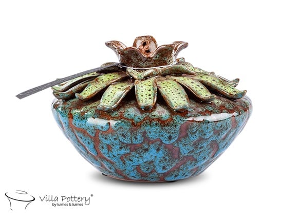 Blumenvase Larissa Flower blau