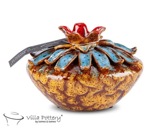 Blumenvase Larissa Flower gelb