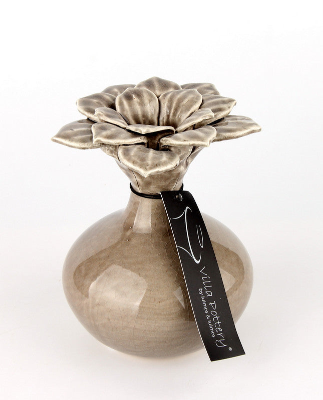 Blumenblüte Vase Kiekie Taupe