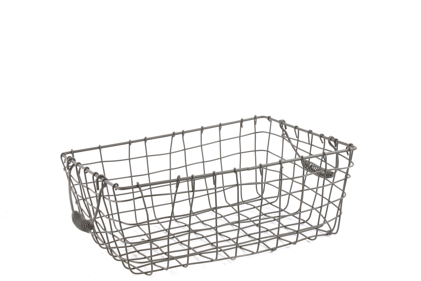 773759 Metal Korb recht grau S,28x21x8cm, DS773760