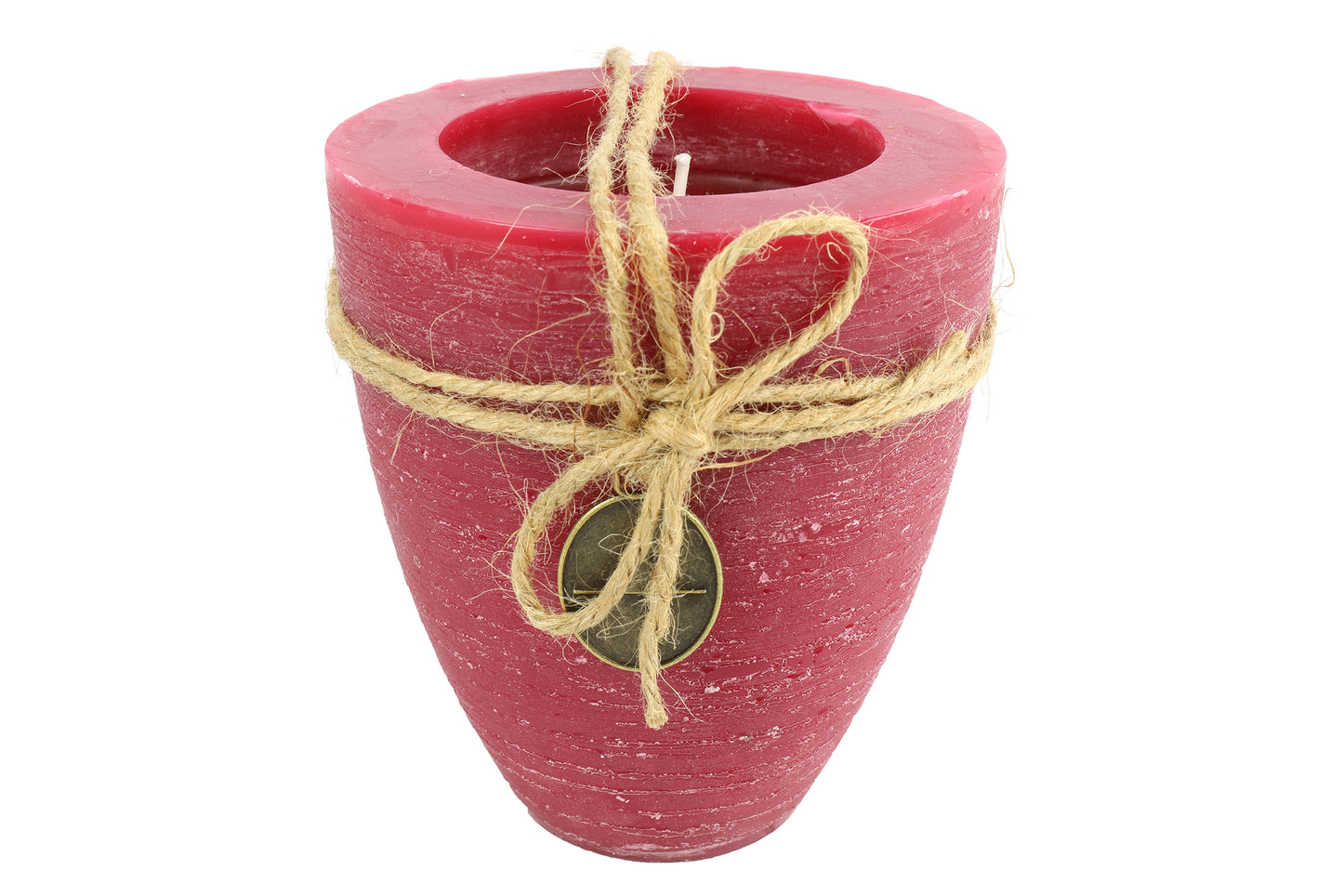Kerze Becher rd 10cm, Tonnie L rot, L10,2B10,2H11,2cm