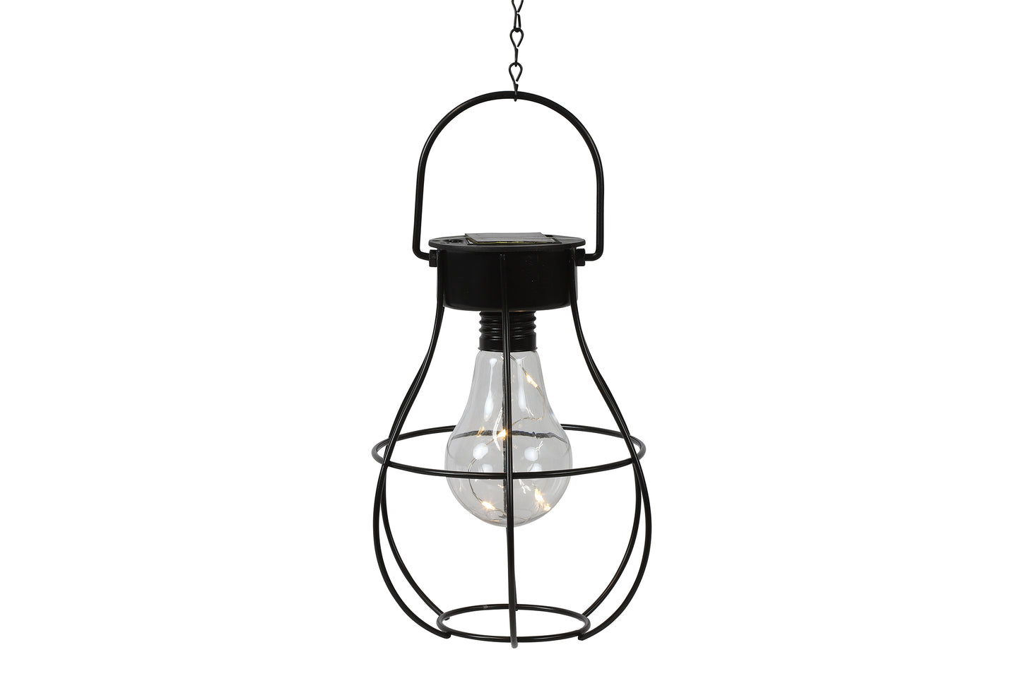 Solar Hängelampe LED rd schwarz ,14x14x17cm,DS782922