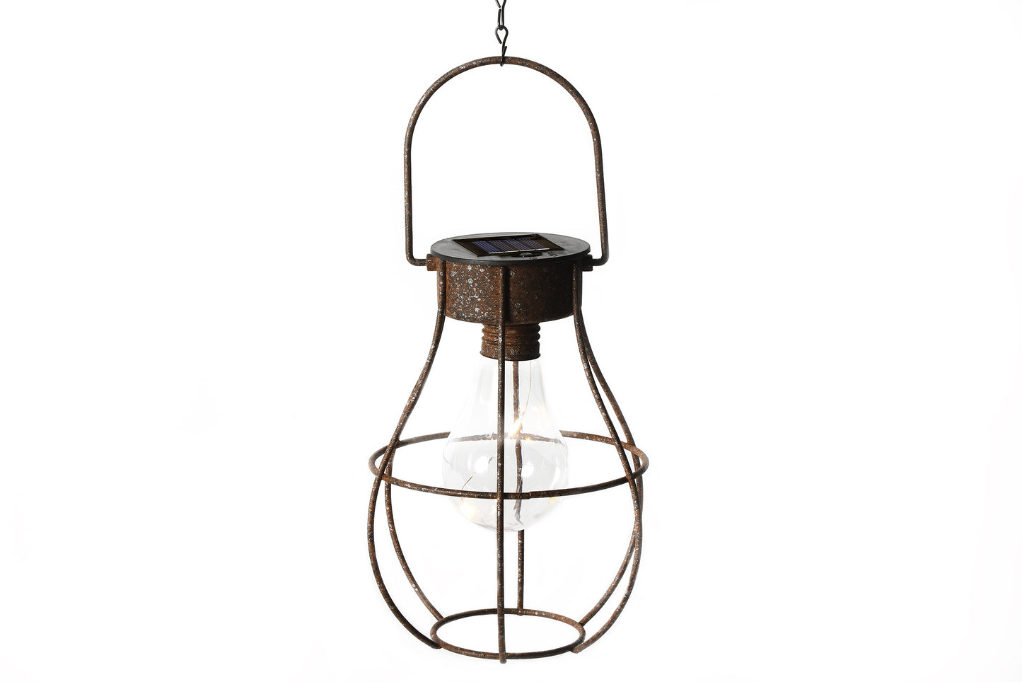 Solar Hängelampe LED rd rost ,14x14x17cm,DS782924