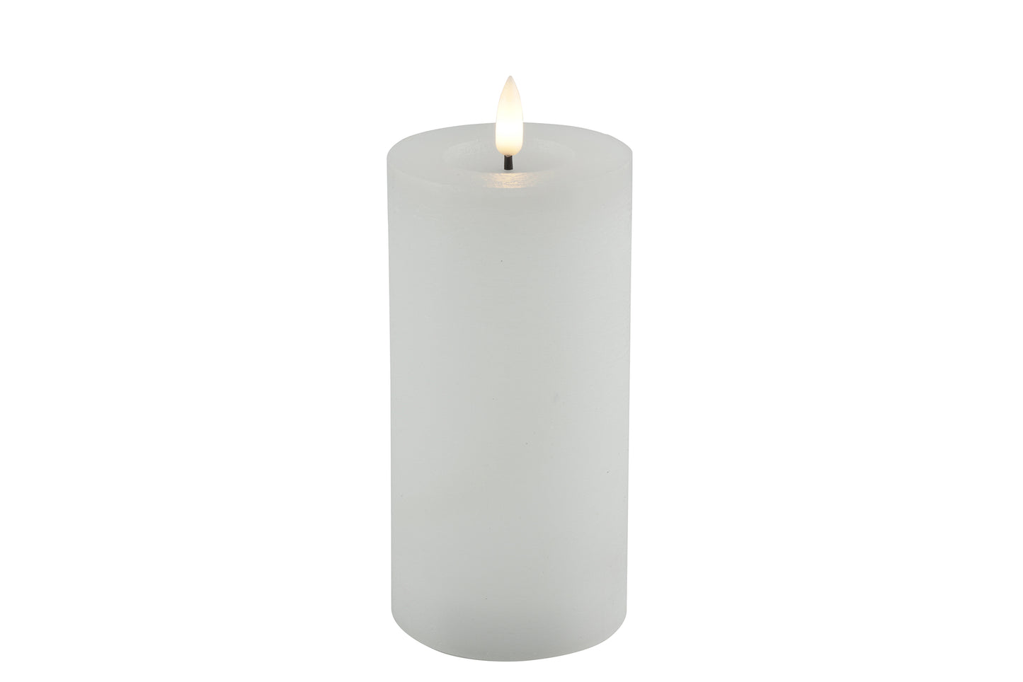 Stumpenkerze Rustikal 7,5cm,LED rd Lyon L beige,L7,5B7,5H15m
