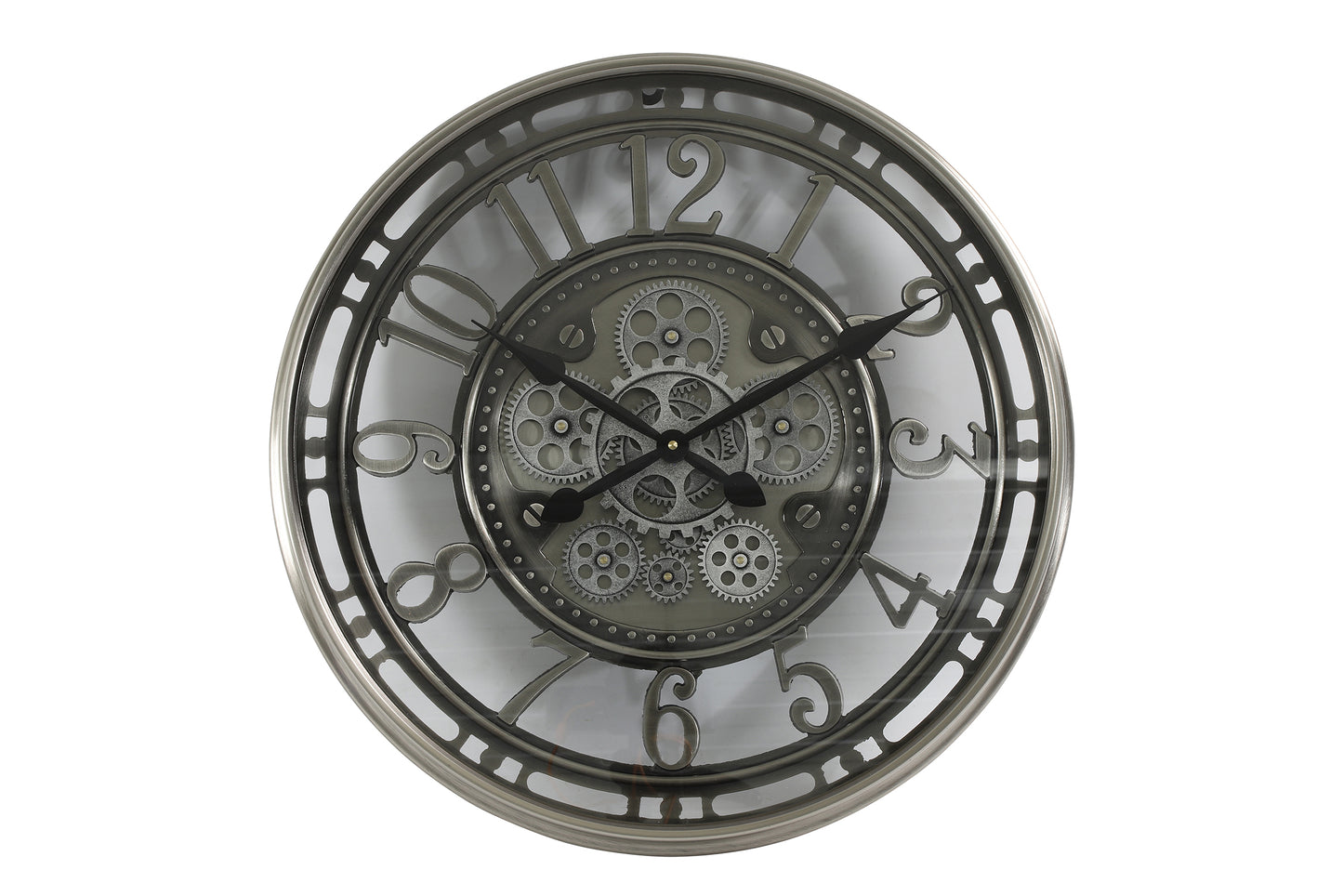 Wanduhr rd Norris S silber 50cm