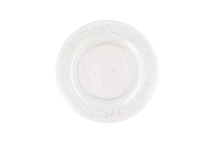 Glas Teller 23x2cm KR 331123