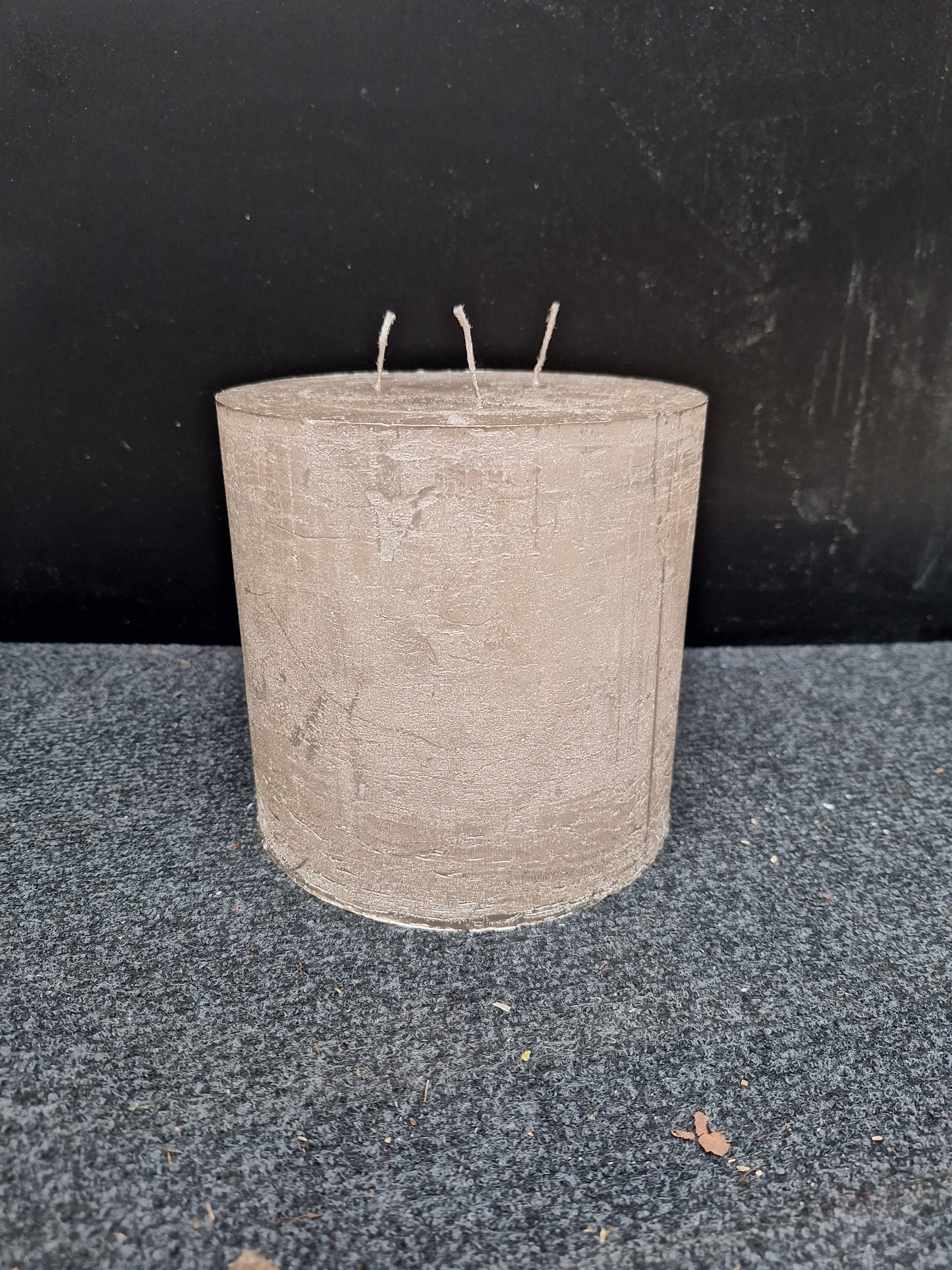 BB03151586 3 docht Kerze bronze 15x15cm