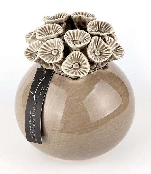 Vase Blumenknospe Kikie taupe
