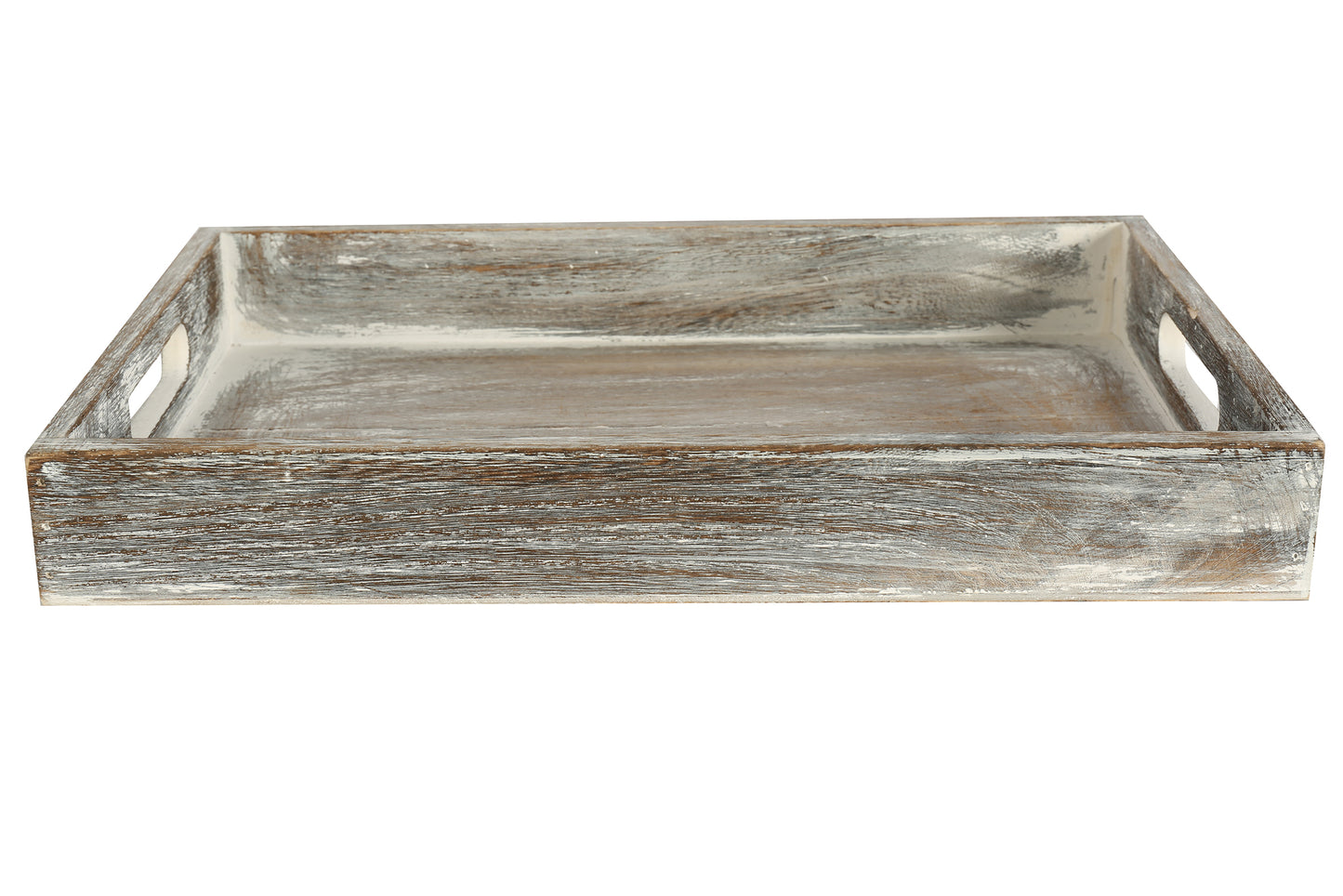 Tablett Smilla, L, grey wash L25B38H5