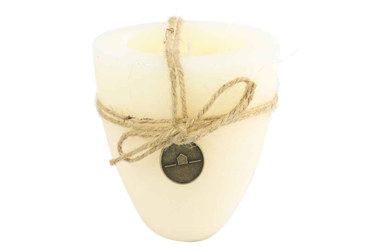 Kerze Becher rd 10cm, Tonnie L creme, L10,2B10,2H11,2cm
