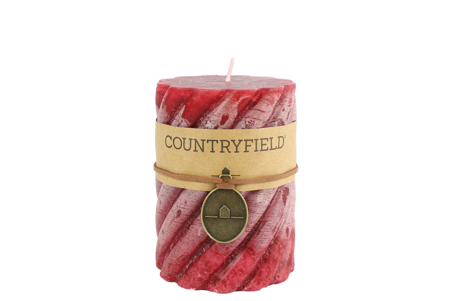 Kerze Spirale rd 7,5cm, Tonnie S rot, L7,5B7,5H7,5cm