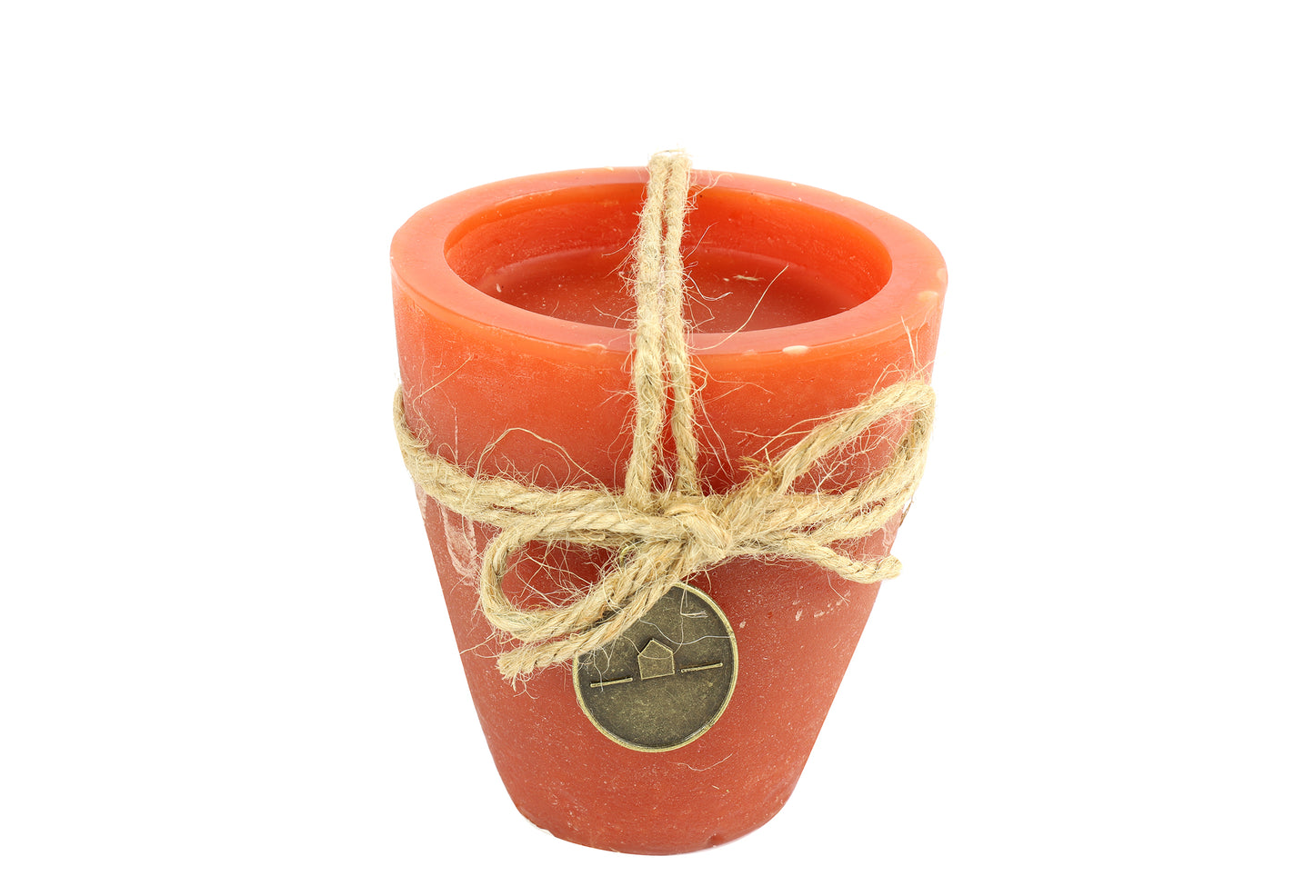 Kerze Becher rd 8cm, Tonnie S rost, L8B8H9cm