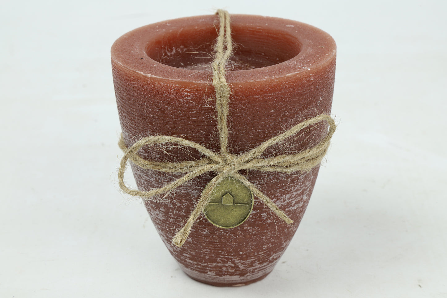 Kerze Becher rd 10cm, Tonnie L braun, L10,2B5H11,2cm