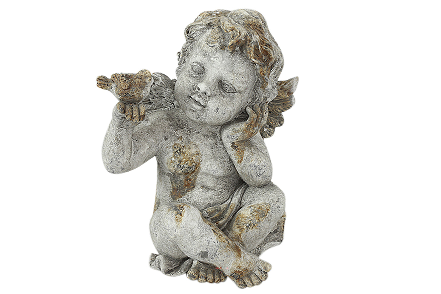 Engel Ariel L grau, L23B17,7H27,5cm