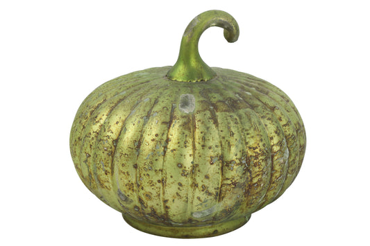 Ornament Kürbis rd Honore L grün L13B13H12