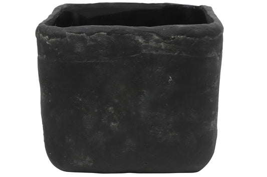 Pflanzentopf kwa Anton XL schwarz, L17,5B17,5H15cm