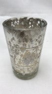 Teelichtglas silber/weiss